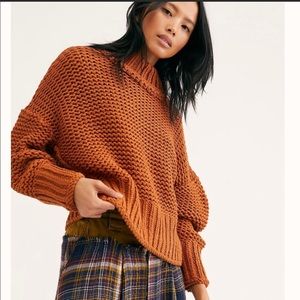 NWT Free People "My Only Sunshine" Brown Sweater